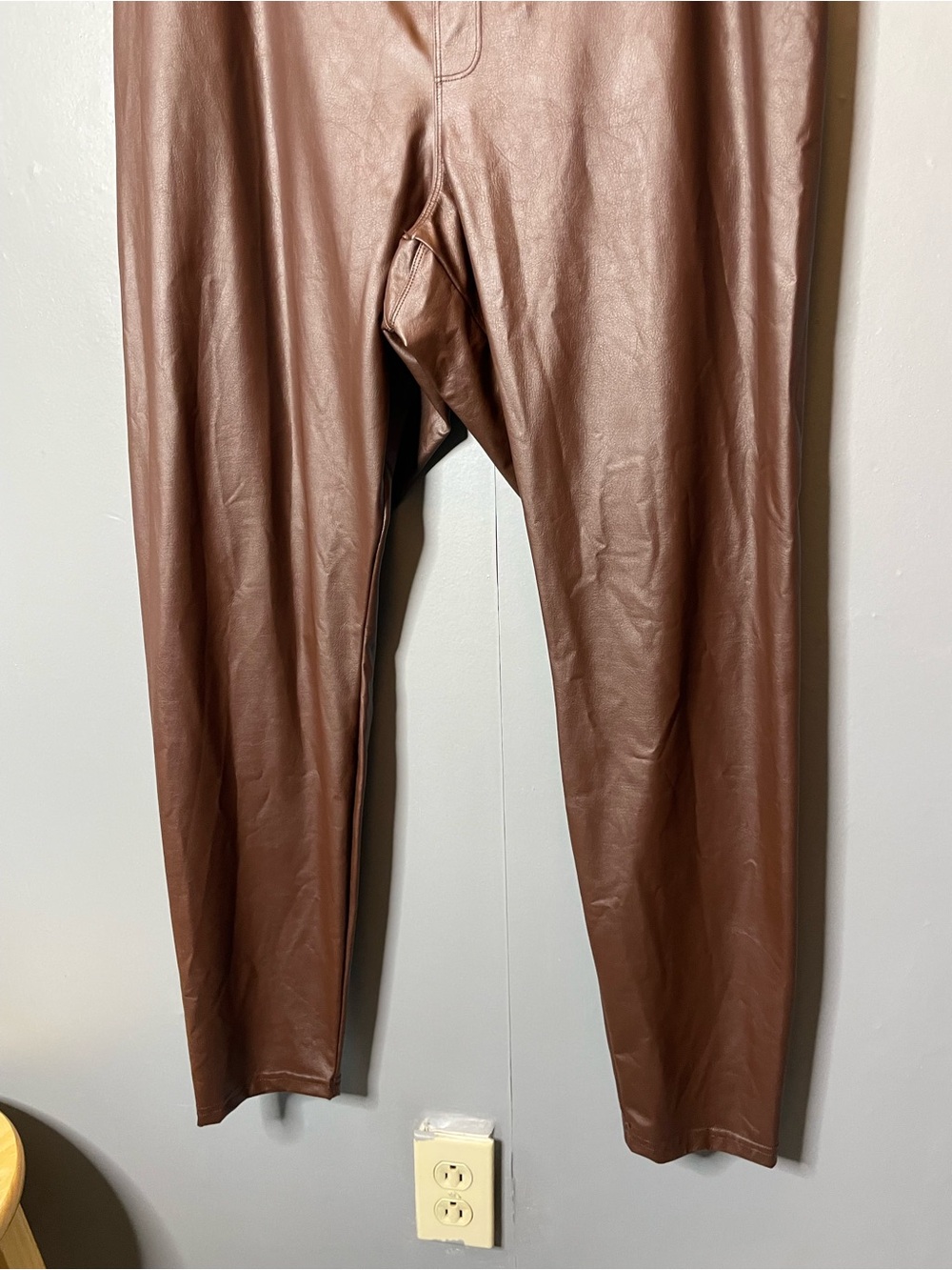 Aerie Offline brown faux leather high rise leggings size xxl - Picture 3 of 11